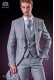 Italienischer Hochzeitsanzug mit Schmal geschnittener, Hochzeitsanzug, grau, aus Schottenmuster "Prince of Wales”