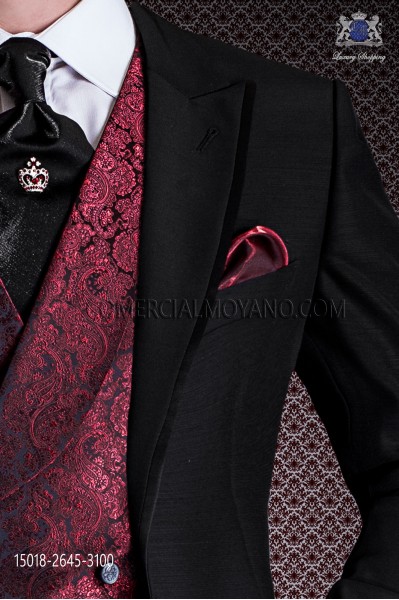 Red lurex handkerchief 15018-2645-3100 Ottavio Nuccio Gala.