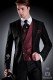 Bespoke black groom short frock coat modern slim fit 1386 Mario Moyano