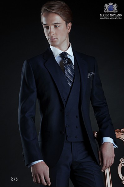 Italian bespoke blue groom suit 875 Ottavio Nuccio Gala