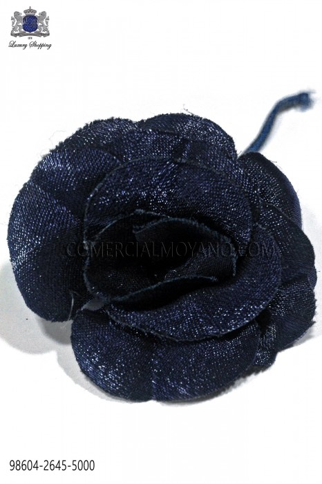 Dark blue lapel flower pin Ottavio Nuccio Gala