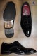 Cuir noir à lacets chaussures hommes