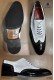 Black and white leather "Golf" men shoes