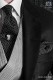 Corbata y pañuelo a juego negro con micropuntos blancos 56502-2846-8100 Ottavio Nuccio Gala