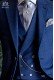 Italienischer Schneider Anzug toller Schnitt "Slim" zwei Tasten. Prince of Wales blauen Stoff.