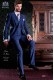 Royal blue Italian slim men suit two buttons