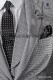 Black with white polka dots narrow tie and handkerchief