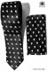 Corbata y pañuelo de calaveras blanco y negro