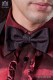 Burgundy groom bow tie