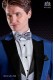 Gray glen plaid design bow tie