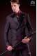 Italian fashion double breasted suit Slim fit. Satin peak lapels and 6 buttons. Shiny red Fabric.