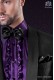 Black silk skull bow tie and hanky 56572-2860-8000 Ottavio Nuccio Gala
