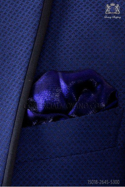 Blue lurex handkerchief 15018-2645-5300 Ottavio Nuccio Gala.