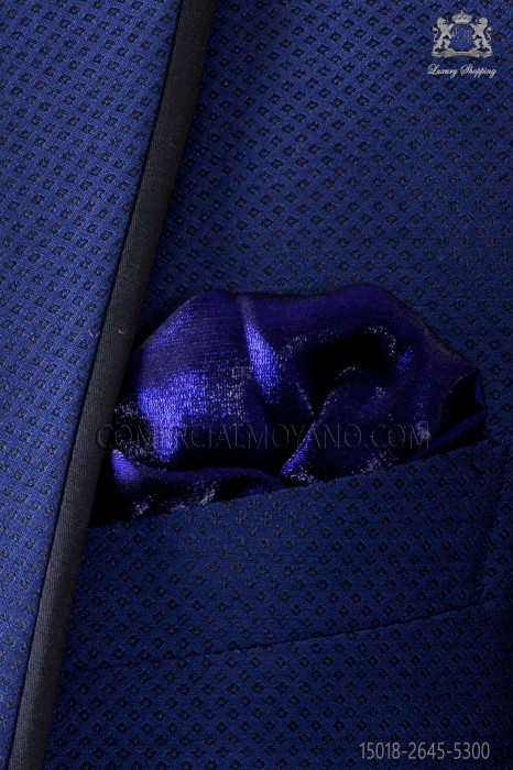 Electric Blue lurex handkerchief 15018-2645-5300 Ottavio Nuccio Gala