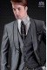 Italienische Bräutigam Smoking-Anzug mit Schal-Revers mit Satin Blenden und 1 Knöpf. Wollmischung.