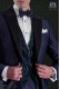 Groom tuxedo blue. Elegance and excellence in evening dress for men