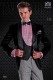 Groom tuxedo pants black color combined with Prince of Wales. Elegance and excellence in evening dress.