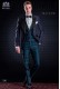 groom tuxedo combined navy and plaid. Elegance and excellence in evening dress for men