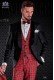  Tuxedo black and red tartan combined groom. Elegance and excellence in evening dress for men.