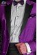 Esmoquin de novio púrpura con solapas de raso 1573 Mario M