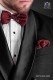 Red jacquard silk bow tie