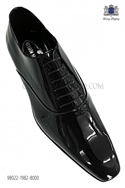 Zapatos "francesina" cordones charol negro 98022-1982-8000 Ottavio Nuccio Gala