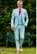 Italienisch Herren Anzug hellblau aus Baumwolle