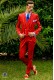 Italian bespoke wedding suit pure cotton red