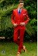 Italienisch Bräutigam Anzug rot aus Baumwolle