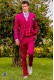 Italian fuchsia pure cotton piqué wedding suit