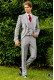 Prince of Wales morning suit light grey and red