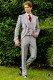 Costume de mariage Prince of Wales gris clair et rouge