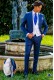 Italian bespoke suit royal blue cool wool mix