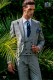 Schottenmuster grau und blau Cut Bräutigam Anzug