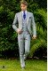 Bespoke Prince of Wales morning suit grey and light blue