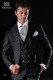 Italienisch anthrazit graue Anzug aus Serge Wolle Stoff