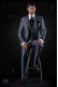 Fashion italian bespoke suit and waistcoat anthracite grey