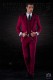 Mode Herren Anzug fuchsie aus Samt mit Satin Kontrast