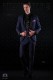 Mode dunkel blaue Smoking Anzug mit Satin Schalkragen