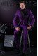 Mode violett zweireihig Herren Anzug mit Satin Revers