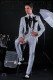 Italienisch Mode weiße Jacquard Herren Anzug mit Satin Revers