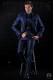 Costume gothique pour homme de mode en jacquard bleu