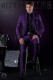 Italienisch Mode Herren Anzug violett Mikromuster