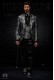 Fashion jacket gothic brocade black and silver