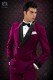Italienisch burgund zweireihig Smoking Anzug aus Wollmischung