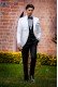 Tuxedo veste blanc de shantung avec pantalons noir de laine