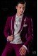 Italian bespoke burgundy suit with pearl grey contrast