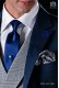Italian royal blue satin tie