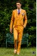 Italian bespoke pure cotton orange fashion suit