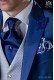 Royal blaue italienische Krawatte aus Satin 